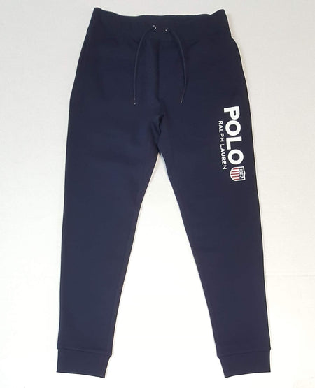 Nwt Polo Ralph Lauren Black Double Knit Racing Pants
