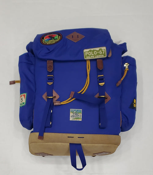 Nwt Polo Ralph Lauren Blue Patches Backpack - Unique Style