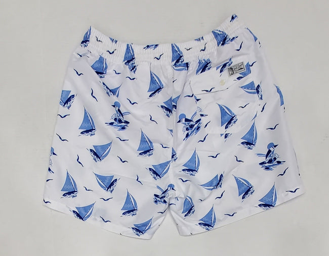 Nwt Polo Ralph Lauren Allover Sailboat Bear Print Swim Trunks - Unique Style