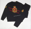 Nwt Polo Big & Tall Ralph Lauren Burgundy/Black Crest Sweatshirt with Matching Crest Joggers - Unique Style