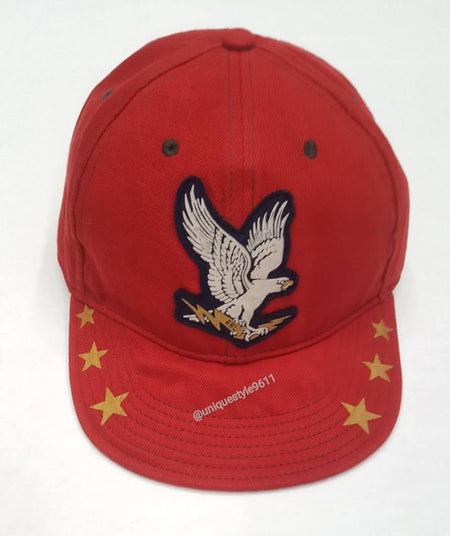 Nwt  Polo Ralph Lauren Navy/Red 'P' Adjustable Strap Back Hat