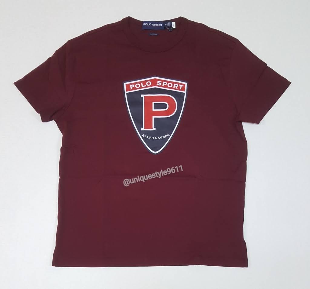 Nwt Polo Sport Burgundy 'P' Classic Fit Tee