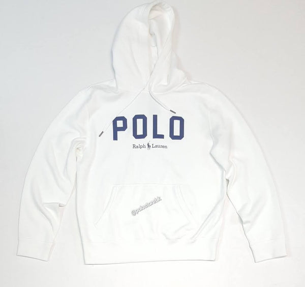 Nwt Polo Ralph Lauren White Spellout Logo Big Pony Fleece Hoodie - Unique Style