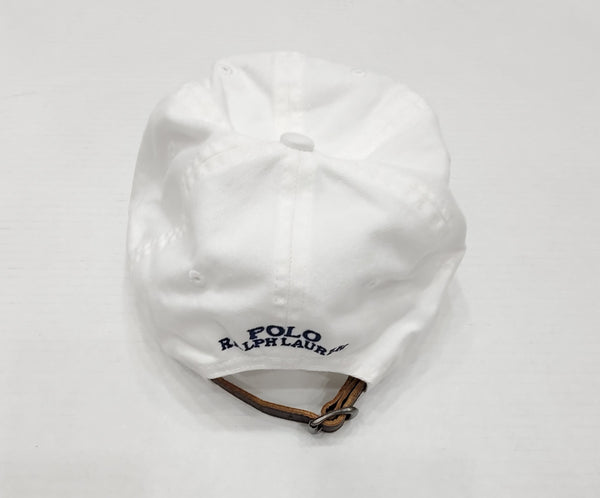 Nwt Polo Ralph Lauren White Sneakers Adjustable Strap Back - Unique Style