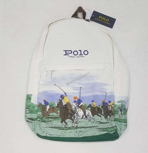 Nwt Polo Ralph Lauren White Equestrian Book Bag - Unique Style