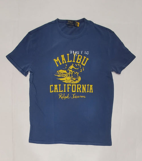 Nwt Polo Ralph Lauren Blue Malibu California Classic Fit Tee - Unique Style