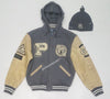 Nwt Polo Ralph Lauren Men's Grey Polo Bears 1967 Ski Team Hooded Varsity Jacket - Unique Style