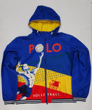Nwt Polo Ralph Lauren Graphic Volley Ball Hooded Jacket - Unique Style