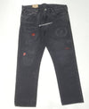 Nwt Polo Ralph Lauren Black Classic Fit Graphic Embroidered Jeans - Unique Style