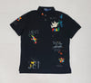 Nwt Polo Ralph Lauren Black Peace 67 Classic Fit Polo - Unique Style