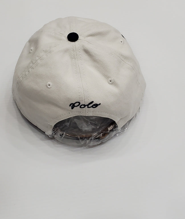 Nwt  Polo Ralph Lauren White/Navy 'P' Adjustable Strap Back Hat - Unique Style