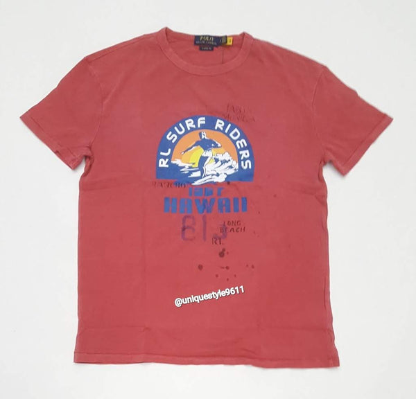 Nwt Polo Ralph Lauren Red RLSurf Riders Hawaii Tee - Unique Style