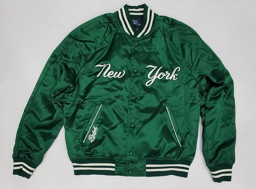 Navy Cream New York Yankees Vintage Satin Jacket