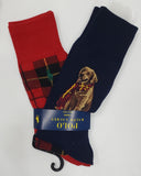 Nwt Polo Ralph Lauren 2 Pack Dog Socks With Small Pony Socks - Unique Style