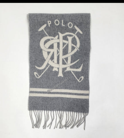 Nwt Polo Ralph Lauren Grey Scribble Scarf– Unique Style Nwt Polo Ralph Lauren Grey Scribble Scarf– Unique Style