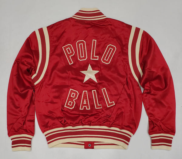 Nwt Polo Ralph Lauren Women's Red Polo Ball Satin Jacket - Unique Style