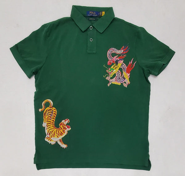 Nwt Polo Ralph Lauren Green 67th Air SQDRN Custom Fit Polo - Unique Style