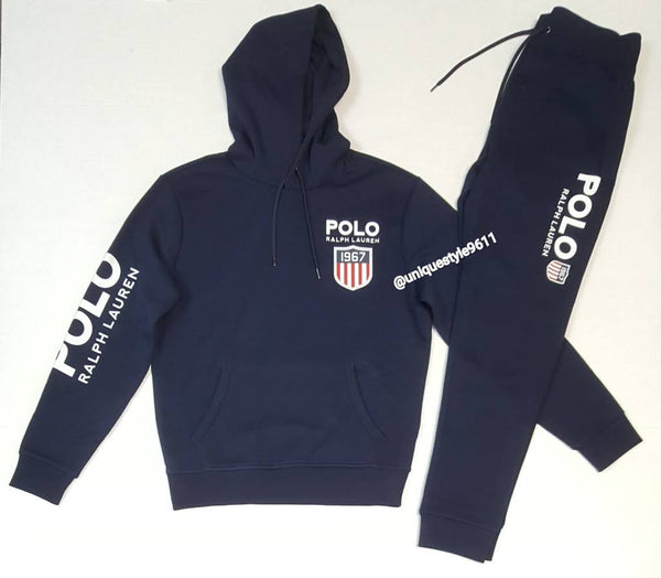 Nwt Polo Ralph Lauren Navy  1967 K-Swiss Pullover Hoodie with Matching Navy 1967 K-Swiss Joggers - Unique Style