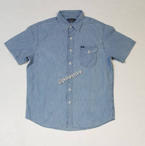 NWT Polo Ralph Lauren Big & Tall denim front page sportsman button-up shirt, long sleeve, classic casual style