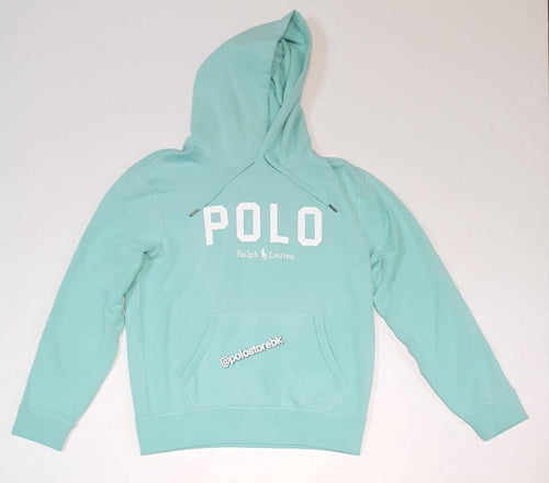 Nwt Polo Big & Tall  Teal Spellout Logo Big Pony Fleece Hoodie - Unique Style