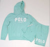 Nwt Polo Big & Tall  Teal Spellout Logo Big Pony Fleece Hoodie - Unique Style