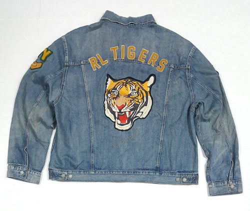 Nwt Polo Big & Tall RL Tigers 'P' Patch NY Jean Jacket - Unique Style