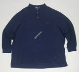 Nwt Polo Ralph Lauren  Small Pony Big and Tall Navy Blue Long Sleeve Polo Shirt - Unique Style