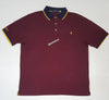 Nwt Polo Big & Tall Burgundy Small Pony Polo Spellout on Sleeve - Unique Style