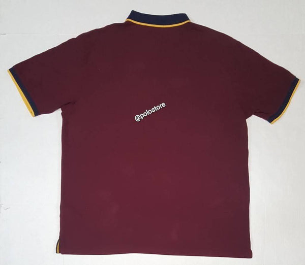 Nwt Polo Big & Tall Burgundy Small Pony Polo Spellout on Sleeve - Unique Style