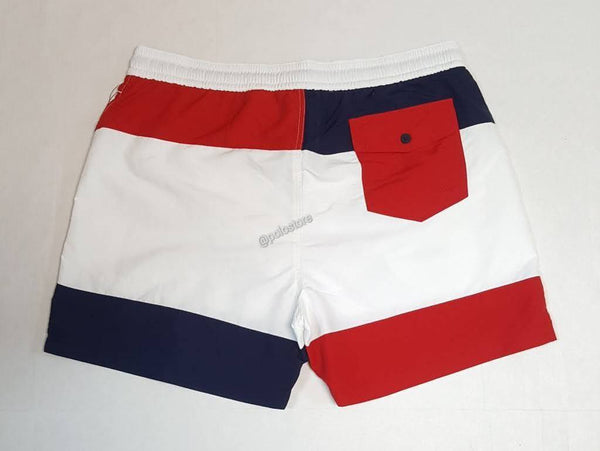 Nwt Polo Big & Tall Red/White/Blue 12 M Yacht Small Pony Swim Trunks - Unique Style