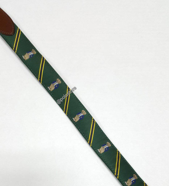 Nwt Polo Ralph Lauren Green Teddy Bear Belt - Unique Style