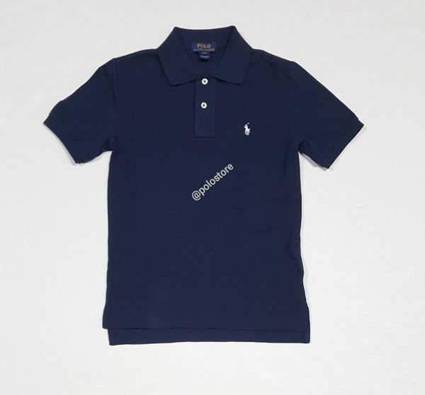Nwt Kids Polo Ralph Lauren Navy with White Small Pony Shirt - Unique Style