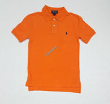 Nwt Kids Polo Ralph Lauren Orange with Navy Small Pony Shirt - Unique Style