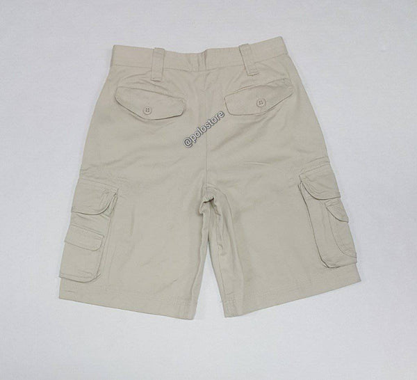 Kids Polo Ralph Lauren Khaki Double Pocket/RLPC on Pocket Cargo Shorts - Unique Style