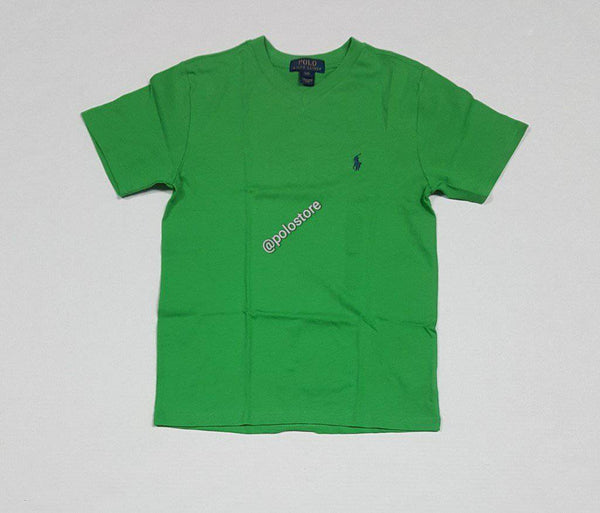 Nwt Kids Polo Ralph Lauren Euro Green with Blue Small Pony Tee - Unique Style