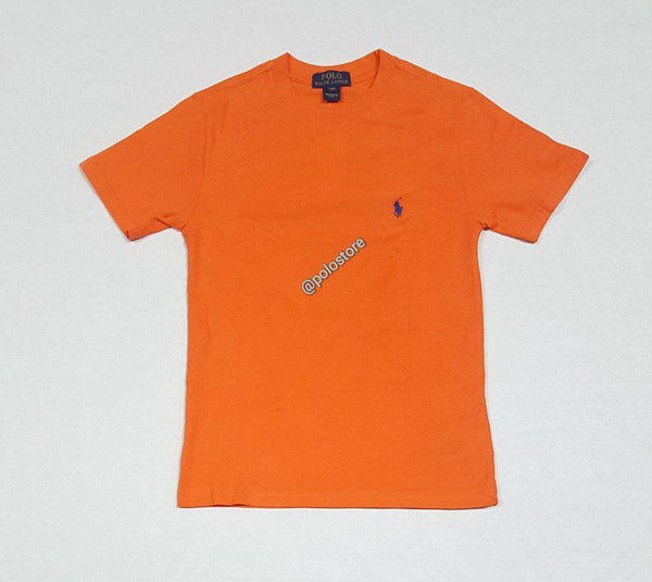 Nwt Kids Polo Ralph Lauren Orange Small Pony Tee with Royal Blue Horse - Unique Style