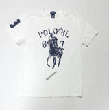 Nwt Kids Polo Ralph Lauren White Man on Pony Tee - Unique Style