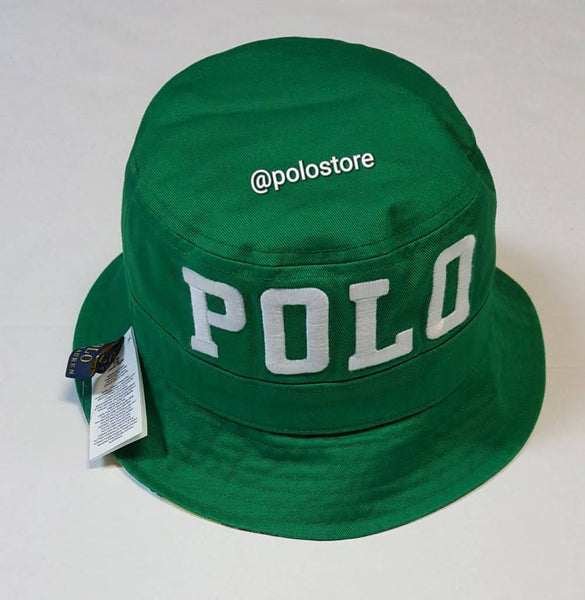 Nwt Polo Ralph Lauren Chariot Stadium Allover Print Kswiss Reversible Bucket Hat - Unique Style