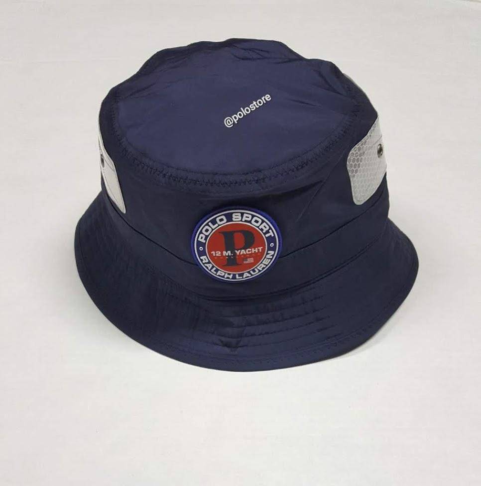 Nwt Polo Ralph Lauren Navy Blue Reflective Bucket Hat Unique Style