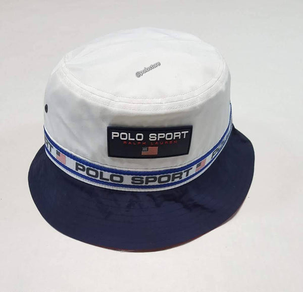 Nwt Polo Ralph Lauren Polo Sport White/Navy Bucket Hat - Unique Style