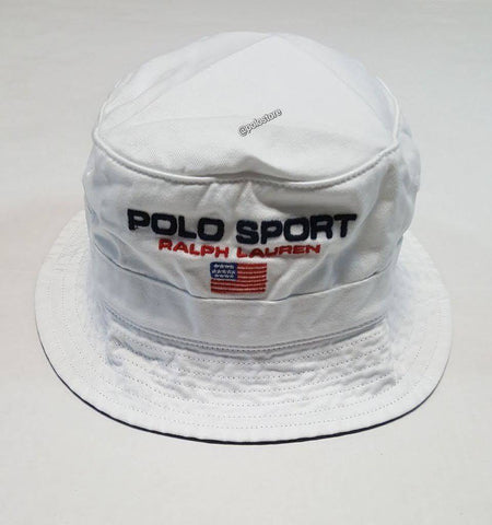 Nwt Polo Ralph Lauren White Polo Sport Bucket Hat