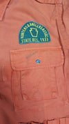 Nwt Polo Country Orange Sportsman Patches Maine Guide Button Up - Unique Style