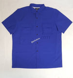 Nwt Polo Ralph Lauren Royal Blue Utility Nylon Short Sleeve Button Up - Unique Style