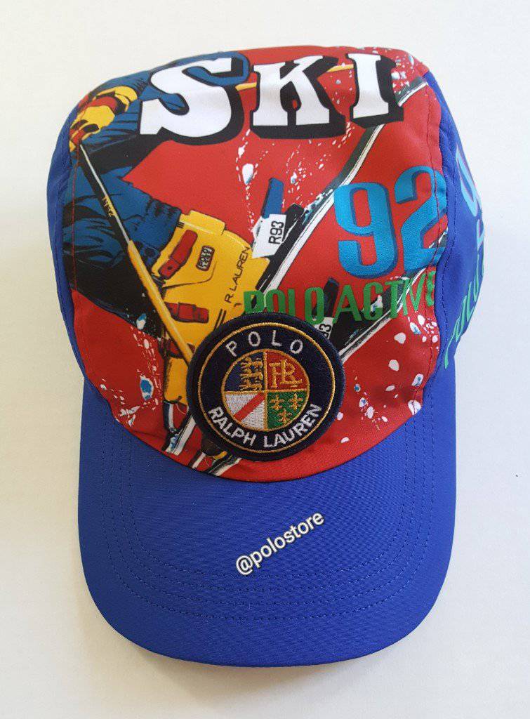 Nwt Polo Ralph Lauren Ski 92 Cookie Patch Adjustable Strap Back Hat