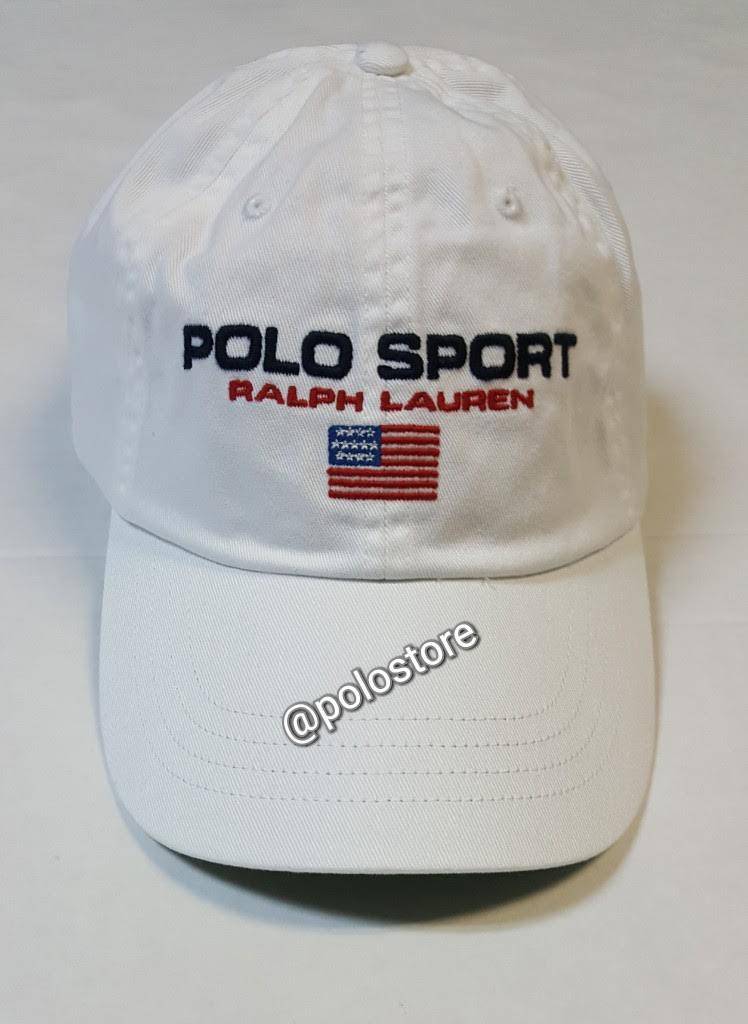 Nwt Polo Sport Spellout White Adjustable Strap Back Hat