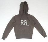 Nwt Double RRL Faded Black Logo Spellout Fleece Hoodie - Unique Style