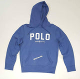 Nwt Polo Ralph Lauren Blue Spellout Logo Big Pony Fleece Hoodie - Unique Style