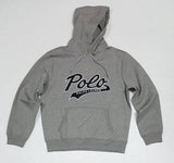 Nwt Polo Ralph Lauren Grey Double Knit Script Patch Logo Hoodie - Unique Style