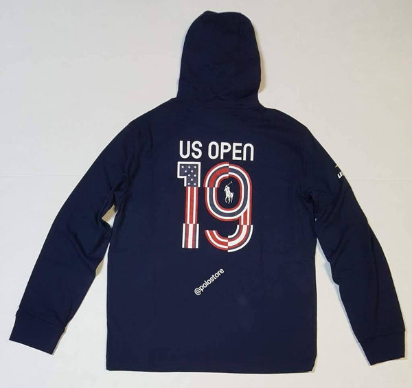 Nwt Polo Ralph Lauren Navy Blue US Open Long Sleeve Hoodie Tee - Unique Style