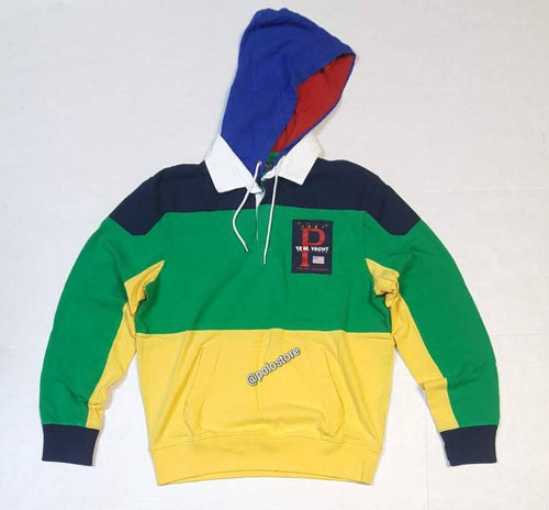 Nwt Polo Ralph Lauren Polo 1967 P 12 M Yacht Patch Hooded Rugby - Unique Style